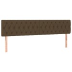 vidaXL Tăblie de pat cu LED, maro închis, 180x7x78/88 cm, textil vidaXL Tăblie de pat cu LED, maro închis, 180x7x78/88 cm, textil