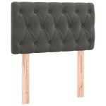 vidaXL Tăblie de pat cu LED, gri închis, 80x7x78/88 cm, catifea vidaXL Tăblie de pat cu LED, gri închis, 80x7x78/88 cm, catifea