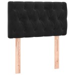 vidaXL Tăblie de pat cu LED, negru, 80x7x78/88 cm, catifea