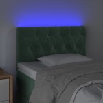 vidaXL Tăblie de pat cu LED, verde închis, 80x7x78/88 cm, catifea vidaXL Tăblie de pat cu LED, verde închis, 80x7x78/88 cm, catifea