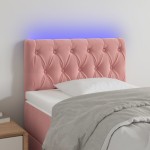 vidaXL Tăblie de pat cu LED, roz, 80x7x78/88 cm, catifea vidaXL Tăblie de pat cu LED, roz, 80x7x78/88 cm, catifea