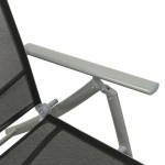 vidaXL Set mobilier de grădină, 3 piese, argintiu, textilenă&aluminiu vidaXL Set mobilier de grădină, 3 piese, argintiu, textilenă&aluminiu