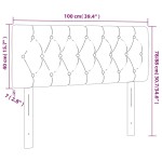 vidaXL Tăblie de pat cu LED, albastru închis, 100x7x78/88 cm, catifea