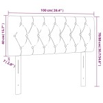 vidaXL Tăblie de pat cu LED, roz, 100x7x78/88 cm, catifea