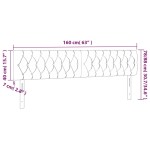 vidaXL Tăblie de pat cu LED, albastru închis, 160x7x78/88 cm, catifea