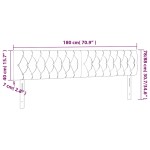 vidaXL Tăblie de pat cu LED, albastru închis, 180x7x78/88 cm, catifea