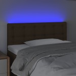vidaXL Tăblie de pat cu LED, maro închis, 80x5x78/88 cm, textil vidaXL Tăblie de pat cu LED, maro închis, 80x5x78/88 cm, textil