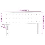 vidaXL Tăblie de pat cu LED, crem, 144x5x78/88 cm, textil vidaXL Tăblie de pat cu LED, crem, 144x5x78/88 cm, textil