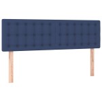 vidaXL Tăblie de pat cu LED, albastru, 144x5x78/88 cm, textil vidaXL Tăblie de pat cu LED, albastru, 144x5x78/88 cm, textil