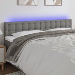 vidaXL Tăblie de pat cu LED, gri închis, 180x5x78/88 cm, textil vidaXL Tăblie de pat cu LED, gri închis, 180x5x78/88 cm, textil