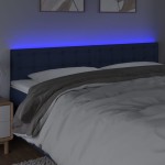 vidaXL Tăblie de pat cu LED, albastru, 180x5x78/88 cm, textil vidaXL Tăblie de pat cu LED, albastru, 180x5x78/88 cm, textil