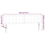 vidaXL Tăblie de pat cu LED, albastru, 180x5x78/88 cm, textil vidaXL Tăblie de pat cu LED, albastru, 180x5x78/88 cm, textil