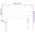 vidaXL Tăblie de pat cu LED, gri deschis, 80x5x78/88 cm, catifea vidaXL Tăblie de pat cu LED, gri deschis, 80x5x78/88 cm, catifea