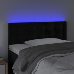 vidaXL Tăblie de pat cu LED, negru, 80x5x78/88 cm, catifea vidaXL Tăblie de pat cu LED, negru, 80x5x78/88 cm, catifea