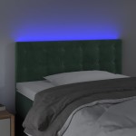 vidaXL Tăblie de pat cu LED, verde închis, 80x5x78/88 cm, catifea vidaXL Tăblie de pat cu LED, verde închis, 80x5x78/88 cm, catifea