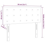 vidaXL Tăblie de pat cu LED, verde închis, 90x5x78/88 cm, catifea vidaXL Tăblie de pat cu LED, verde închis, 90x5x78/88 cm, catifea