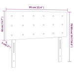 vidaXL Tăblie de pat cu LED, roz, 90x5x78/88 cm, catifea vidaXL Tăblie de pat cu LED, roz, 90x5x78/88 cm, catifea
