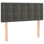 vidaXL Tăblie de pat cu LED, gri închis, 100x5x78/88 cm, catifea vidaXL Tăblie de pat cu LED, gri închis, 100x5x78/88 cm, catifea