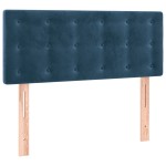 vidaXL Tăblie de pat cu LED, albastru închis, 100x5x78/88 cm, catifea