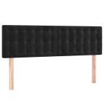 vidaXL Tăblie de pat cu LED, negru, 144x5x78/88 cm, catifea vidaXL Tăblie de pat cu LED, negru, 144x5x78/88 cm, catifea
