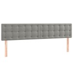 vidaXL Tăblie de pat cu LED, gri deschis, 160x5x78/88 cm, catifea vidaXL Tăblie de pat cu LED, gri deschis, 160x5x78/88 cm, catifea