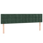 vidaXL Tăblie de pat cu LED, verde închis, 160x5x78/88 cm, catifea