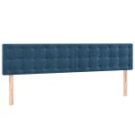 vidaXL Tăblie de pat cu LED, albastru închis, 160x5x78/88 cm, catifea