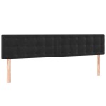 vidaXL Tăblie de pat cu LED, negru, 180x5x78/88 cm, catifea vidaXL Tăblie de pat cu LED, negru, 180x5x78/88 cm, catifea