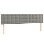 vidaXL Tăblie de pat cu LED, gri deschis, 200x5x78/88 cm, catifea vidaXL Tăblie de pat cu LED, gri deschis, 200x5x78/88 cm, catifea