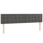 vidaXL Tăblie de pat cu LED, gri închis, 200x5x78/88 cm, catifea vidaXL Tăblie de pat cu LED, gri închis, 200x5x78/88 cm, catifea