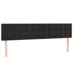 vidaXL Tăblie de pat cu LED, negru, 200x5x78/88 cm, catifea vidaXL Tăblie de pat cu LED, negru, 200x5x78/88 cm, catifea