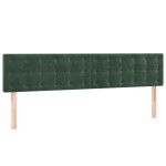 vidaXL Tăblie de pat cu LED, verde închis, 200x5x78/88 cm, catifea vidaXL Tăblie de pat cu LED, verde închis, 200x5x78/88 cm, catifea