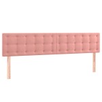 vidaXL Tăblie de pat cu LED, roz, 200x5x78/88 cm, catifea vidaXL Tăblie de pat cu LED, roz, 200x5x78/88 cm, catifea
