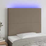 vidaXL Tăblie de pat cu LED, gri taupe, 80x5x118/128 cm, textil vidaXL Tăblie de pat cu LED, gri taupe, 80x5x118/128 cm, textil