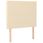 vidaXL Tăblie de pat cu LED, crem, 90x5x118/128 cm, textil vidaXL Tăblie de pat cu LED, crem, 90x5x118/128 cm, textil