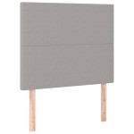 vidaXL Tăblie de pat cu LED, gri deschis, 100x5x118/128 cm, textil