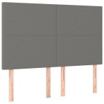 vidaXL Tăblie de pat cu LED, gri închis, 144x5x118/128 cm, textil vidaXL Tăblie de pat cu LED, gri închis, 144x5x118/128 cm, textil