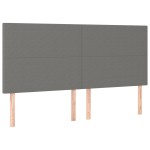 vidaXL Tăblie de pat cu LED, gri închis, 160x5x118/128 cm, textil vidaXL Tăblie de pat cu LED, gri închis, 160x5x118/128 cm, textil