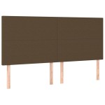 vidaXL Tăblie de pat cu LED, maro închis, 180x5x118/128 cm, textil vidaXL Tăblie de pat cu LED, maro închis, 180x5x118/128 cm, textil