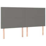 vidaXL Tăblie de pat cu LED, gri închis, 200x5x118/128 cm, textil vidaXL Tăblie de pat cu LED, gri închis, 200x5x118/128 cm, textil