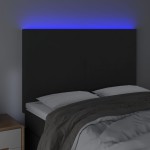vidaXL Tăblie de pat cu LED, negru, 144x5x118/128 cm, catifea vidaXL Tăblie de pat cu LED, negru, 144x5x118/128 cm, catifea