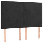 vidaXL Tăblie de pat cu LED, negru, 144x5x118/128 cm, catifea vidaXL Tăblie de pat cu LED, negru, 144x5x118/128 cm, catifea
