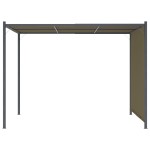 vidaXL Pergolă grădină cu acoperiș retractabil gri taupe 3x3m 180 g/m² vidaXL Pergolă grădină cu acoperiș retractabil gri taupe 3x3m 180 g/m²