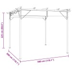 vidaXL Pergolă cu acoperiș retractabil, antracit, 3x3m, oțel, 180 g/m² vidaXL Pergolă cu acoperiș retractabil, antracit, 3x3m, oțel, 180 g/m²