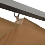 vidaXL Pergolă cu acoperiș retractabil gri taupe 3x3 m oțel 180 g/m² vidaXL Pergolă cu acoperiș retractabil gri taupe 3x3 m oțel 180 g/m²