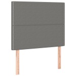 vidaXL Tăblie de pat cu LED, gri închis, 100x5x118/128 cm, textil vidaXL Tăblie de pat cu LED, gri închis, 100x5x118/128 cm, textil