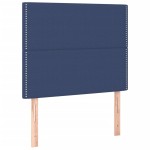vidaXL Tăblie de pat cu LED, albastru, 100x5x118/128 cm, textil vidaXL Tăblie de pat cu LED, albastru, 100x5x118/128 cm, textil