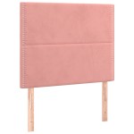 vidaXL Tăblie de pat cu LED, roz, 80x5x118/128 cm, catifea vidaXL Tăblie de pat cu LED, roz, 80x5x118/128 cm, catifea