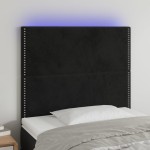 vidaXL Tăblie de pat cu LED, negru, 90x5x118/128 cm, catifea vidaXL Tăblie de pat cu LED, negru, 90x5x118/128 cm, catifea