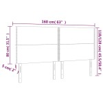 vidaXL Tăblie de pat cu LED, verde închis, 160x5x118/128 cm, catifea